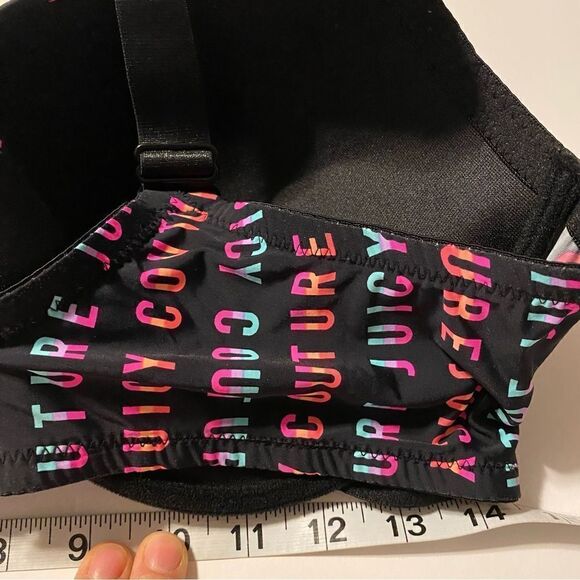 Juicy Couture Sexy padded Push Up Rainbow black Logo Bra-42D - Picture 6 of 7